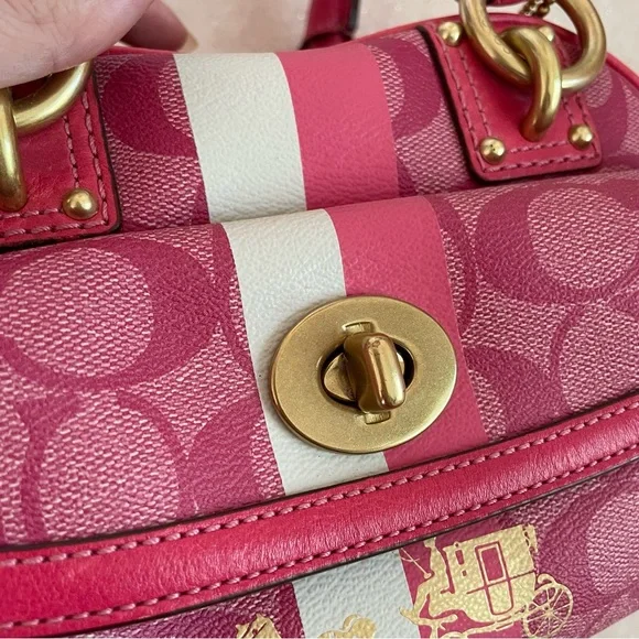 Coach Pink and White Mini Bag - Picture 8 of 16